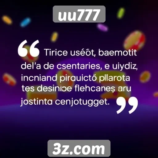 Feedback de usuários sobre o uu777